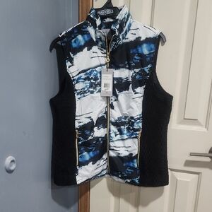 Painted Blue and Black Vest
